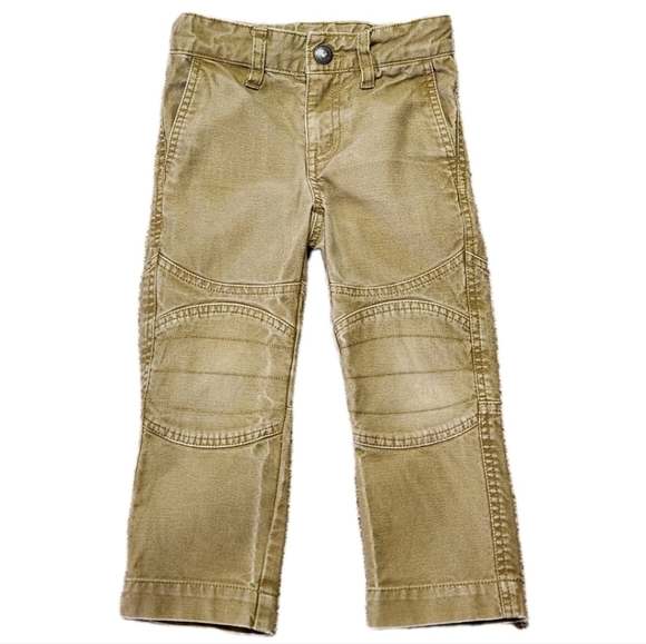 Tea Collection Canvas Double Knee Pants Size 3 Color Khaki - Picture 1 of 8